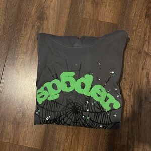 spider hoodie slate grey